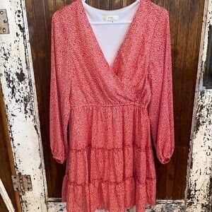 Andree by unit red ruffle dress